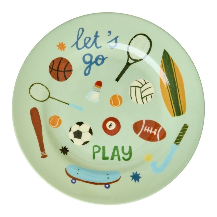 RICE KIDS Sports Teller 20 cm, Soft Green