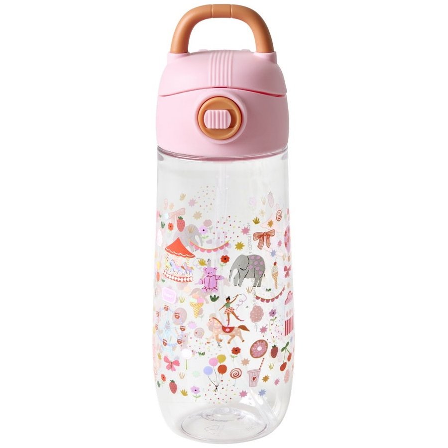 RICE KIDS Trinkflasche 550 ml, Fun Fair/Pink