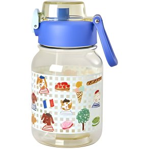 RICE KIDS Trinkflasche 700 ml, Kinder In Paris/Hellblau