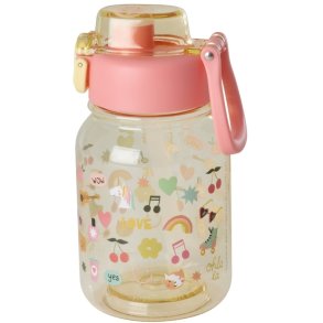 RICE KIDS Unicorn Love Trinkflasche 700 ml, Soft Yellow