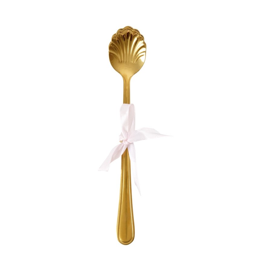 RICE Seashell Langer L�ffel 4er Set 19 cm, Gold