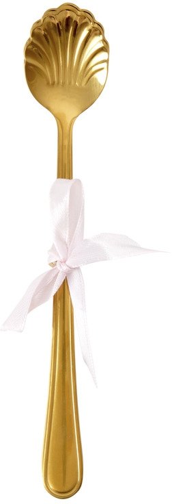 RICE Seashell Langer L�ffel 4er Set 19 cm, Gold