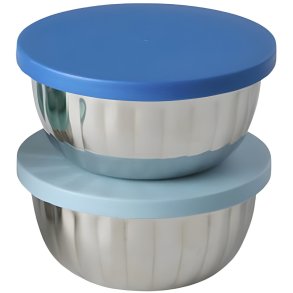 RICE Kids Sk�l m. L�g 2 stk. �8 cm, Mint/Bl�