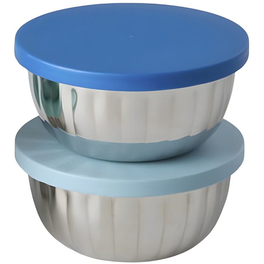 RICE Kids Sk�l m. L�g 2 stk. �8 cm, Mint/Bl�