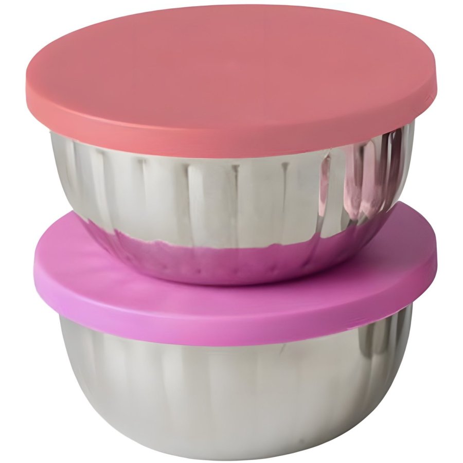 RICE Kids Sk�l m. L�g 2 stk. �8 cm, Fuchsia/Coral