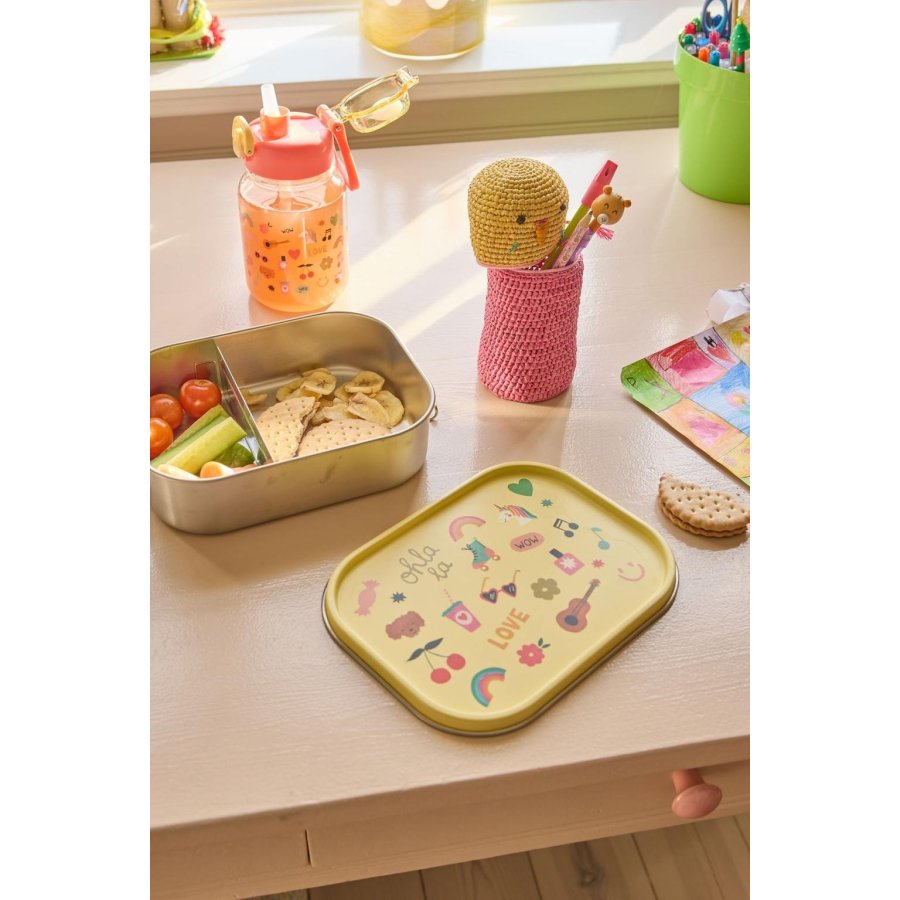 RICE KIDS Unicorn Love Brotdose 1,4 L, Soft Yellow
