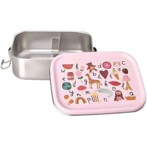 RICE KIDS Madkasse 800 ml, ABC/Pink