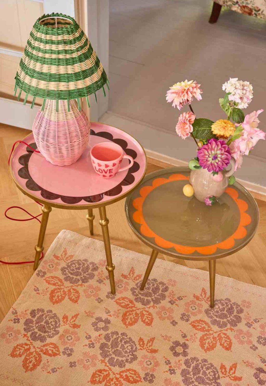 RICE Beistelltisch H38 cm, Dunkler Sand