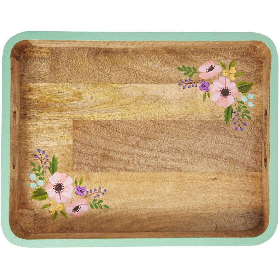 RICE Tablett 45 cm, Buche/Mint
