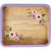 RICE Tablett 34 cm, Buche/Violett