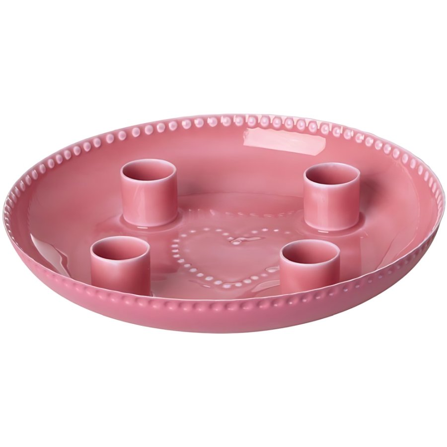 RICE Kerzenst&auml;nder �18 cm, Koralle