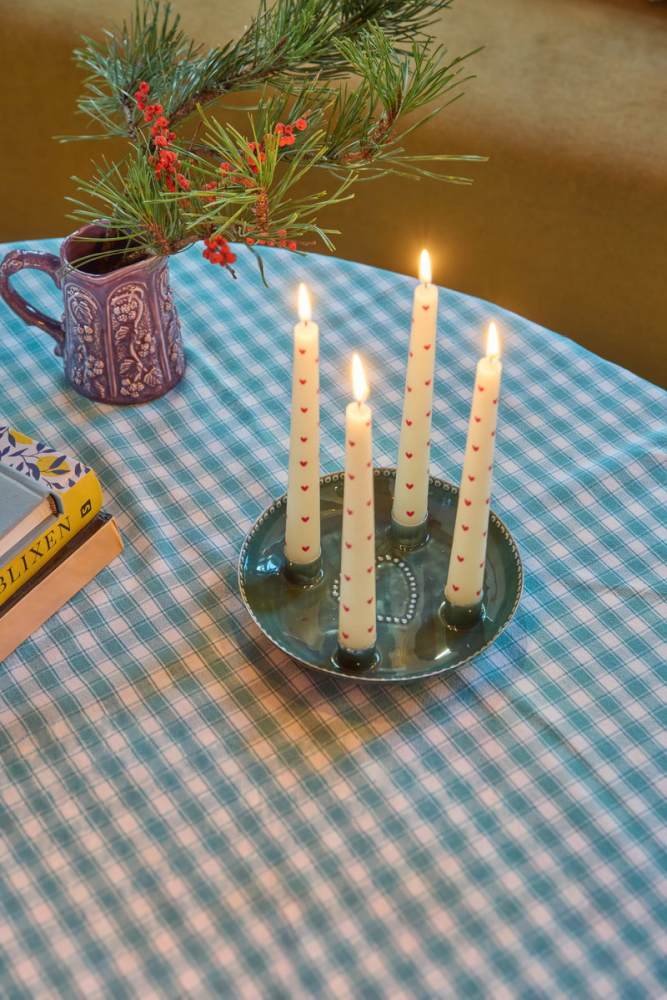 RICE Kerzenst&auml;nder �18 cm, Gr&uuml;n