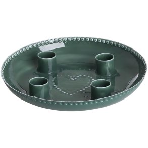 RICE Kerzenst&auml;nder �18 cm, Gr&uuml;n