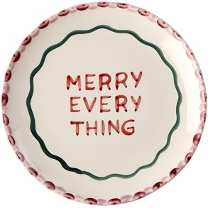 RICE Christmas Hand-Painted Teller 15 cm, Merry Everything