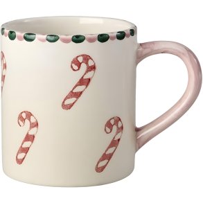 RICE Christmas Hand-Painted Tasse 42 cl, Candy Canes