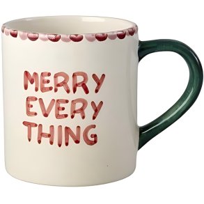 RICE Christmas Hand-Painted Tasse 42 cl, Merry Everything