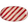 RICE Christmas Hand-Painted Serveringsdfad 22,5x40 cm, R�d/Hvid