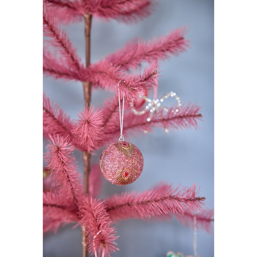 RICE Weihnachtskugel �7 cm, Peacock