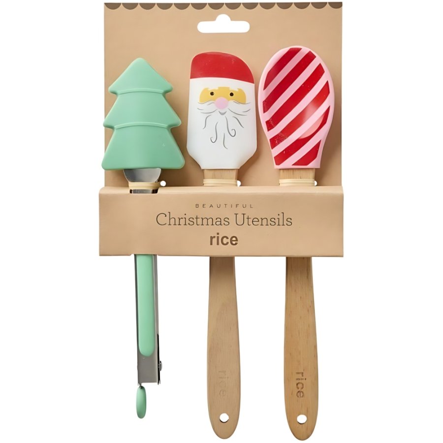 RICE Christmas Redskabss�t 3 Dele, Multifarvet