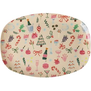RICE Christmas Teller 22x30 cm, Xmas Galore