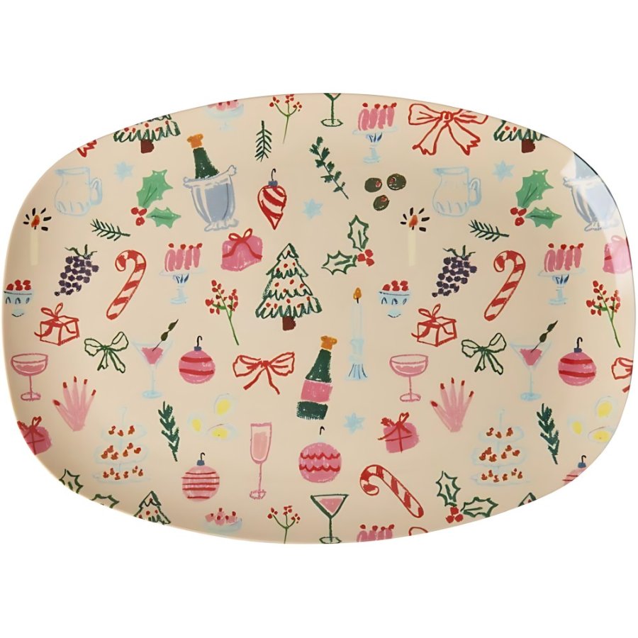 RICE Christmas Teller 22x30 cm, Xmas Galore