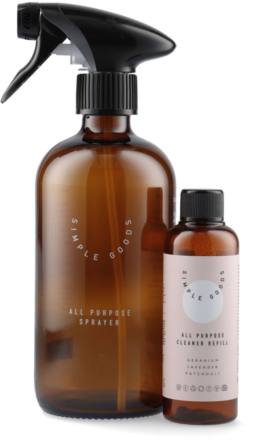 Simple Goods Allzweckreiniger Nachfllflasche 100 ml, Geranium Lavendel Patchouli