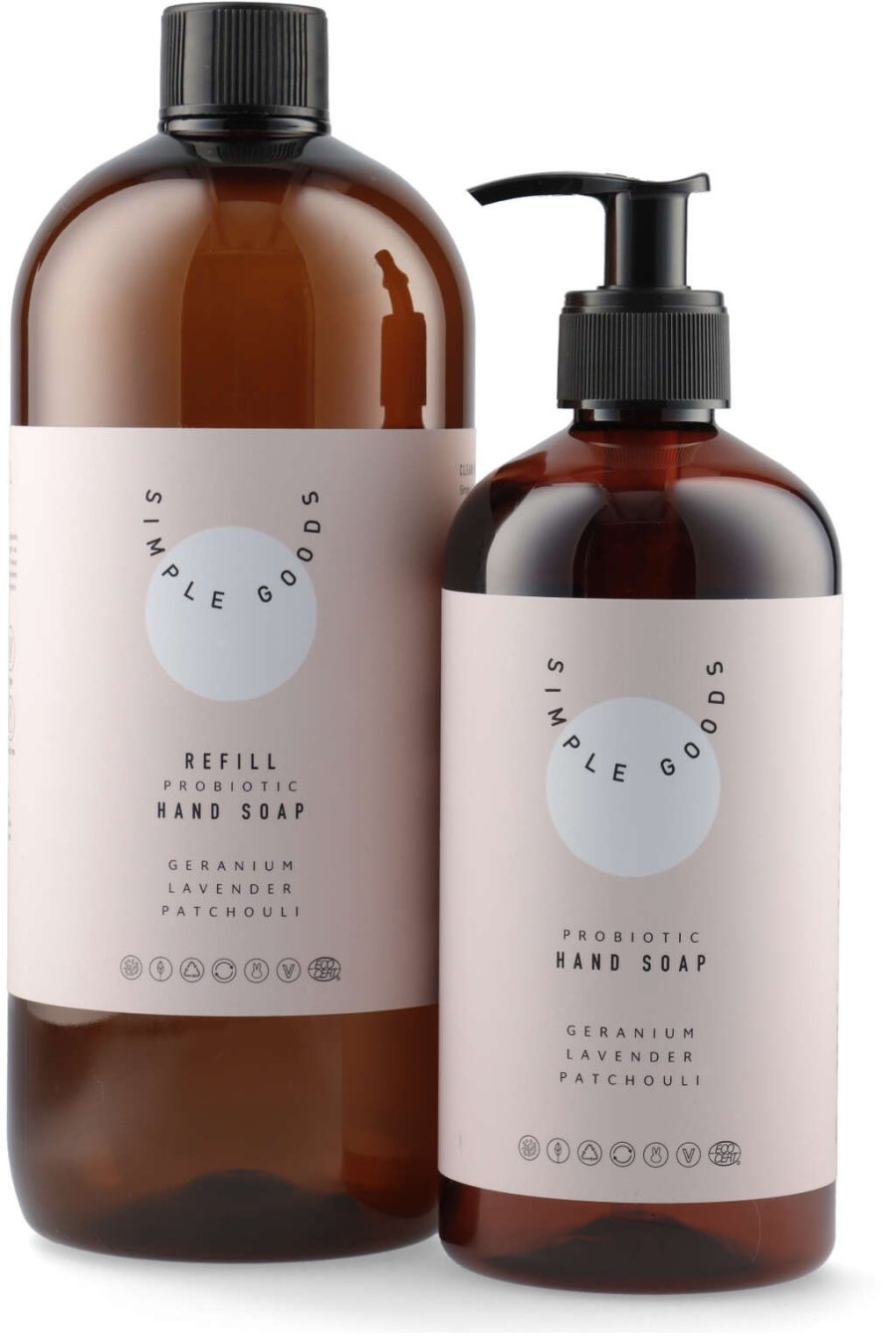 Simple Goods Handseife Nachfllflasche 1000 ml, Geranie/Lavendel/Patchouli