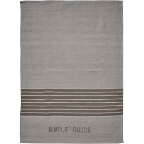 Simple Goods Viskestykke 50x70 cm, Gr Stribet