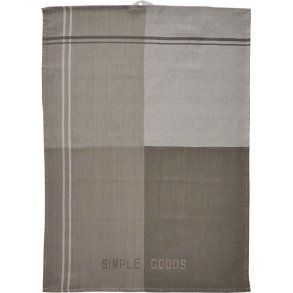 Simple Goods Viskestykke 50x70 cm, Gr/brun