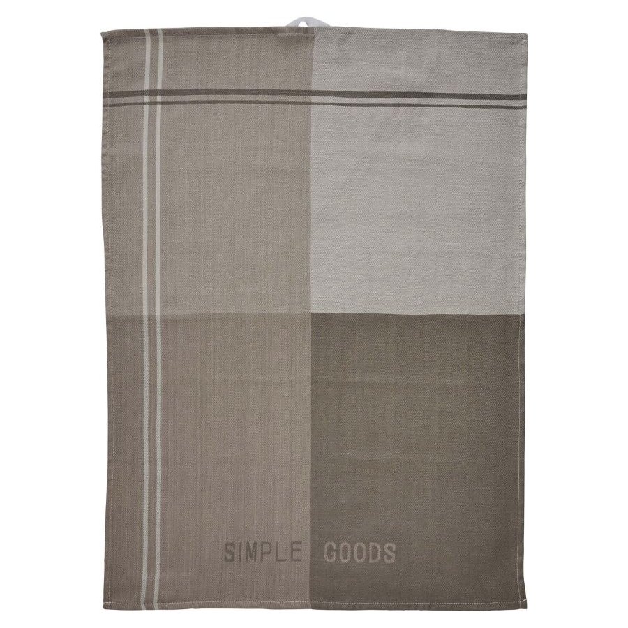 Simple Goods Geschirrtuch 50x70 cm, Grau/Braun