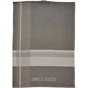 Simple Goods Viskestykke 50x70 cm, Gr Ternet