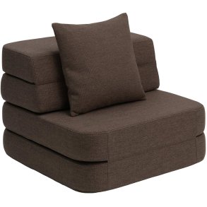 By KlipKlap KK 3 Fold Sofa Soft Single 70x210 cm, Brun/Sand