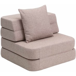 By KlipKlap KK 3 Fold Sofa Soft Single 70x210 cm, Rose