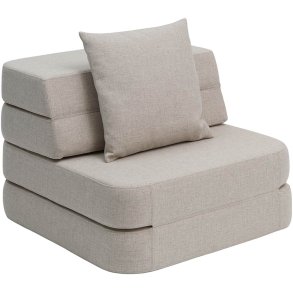By KlipKlap KK 3 Fold Sofa Single 70x210 cm, Beige/Sand
