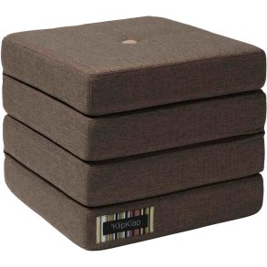 By KlipKlap KK 4 Fold Madras 100x100 cm, Brun/Sand